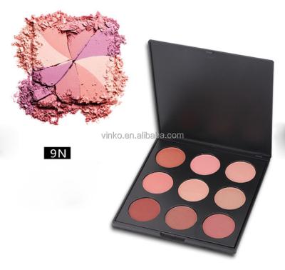 China Sunscreen Shopper Private Label 9 Color Blusher Palette Make Up Cosmetics for sale