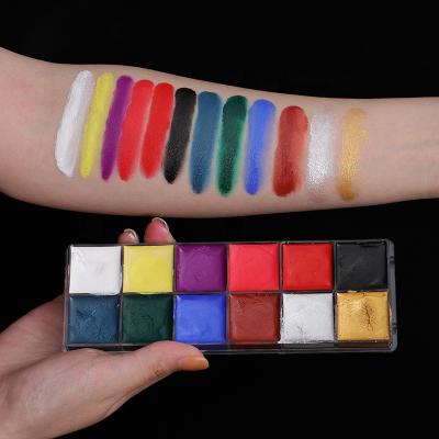 China High Body 12 Color Face Pigment Private Label Face Paints Kit for sale