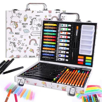 China Custom Gift Art Paint Pencil Set 55Piece Art Set Portable Case 2023 Creativity Kids Stationery for Kids Arts and Crafts Sets for sale