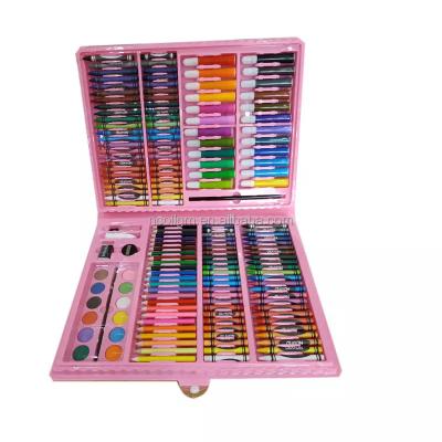 China Portable Hot Selling AURORA Kids Painting Set Professional Case China Supplier Nurture A Child Talent Drawing Blue Art 168pcs Set for sale