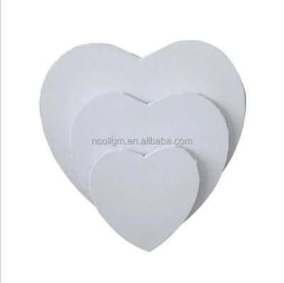 China Non-Toxic Heart Shaped Artist Canvas Acrylic Oil Painting Cotton Wood Frame Watercolor Canvas Board Dish DIY Painting Crafts for sale