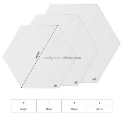 China Custom Hot Sale Size 10/15/20/25/30cm Hexagon Canvas Frame Fabric Non-Toxic For Print Painting Canvas Stretched White for sale