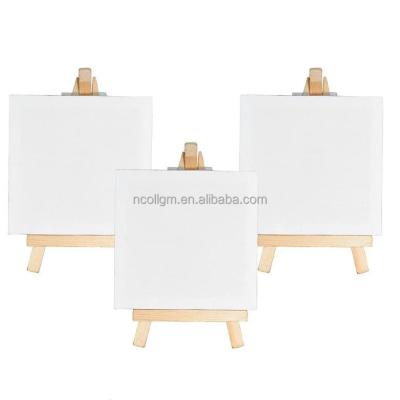 China 280g Cotton Non-toxic Fine Art Artist Canvas Painting Drawing Board White Empty Wooden Frame With Canvas For Oil Acrylic Painting for sale