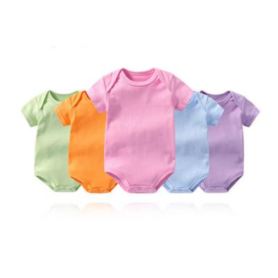 China Long Sleeve Cotton Knitted Baby Boy Clothes Plain Unisex Romper OEM Logo for sale