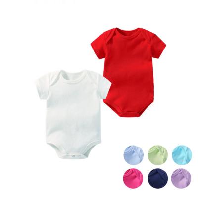 China Infant Romper With Long Sleeve OEM Jumpsuit Breathable Cotton Knitted Baby Newborn Plain Romper for sale