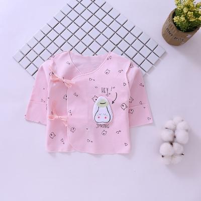 China Infant Romper With Clothes Baby Cotton Long Sleeve Newborn Half Tops Baby Boy And Girls Half Tops for sale