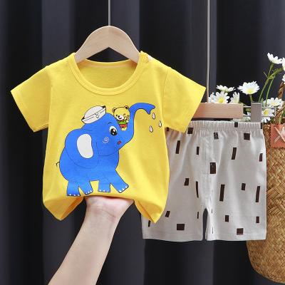 China Amazon Sale Boys and Girls Cotton Summer Vest Shorts Suit Casual Hot Kids Clothing Baby Clothes for sale