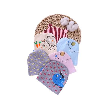 China Checked Baby Hats Spring Hats Baby Boy Girls Newborn Hat 0-6months Unisex for sale