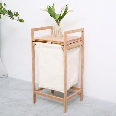 China Minimalist Hot Sales Tissue Bathroom Basket Bamboo Wooden Rack for sale