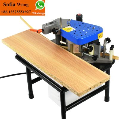 China Making Wood Sawdust Briquettes Dark Edging Machine Double Sided Glue Speed ​​Control Woodworking Portable Manual Edge Banding Machines for sale