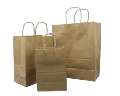 China Hot Sale Environmentally Friendly Recyclable Paper Bags Wholesale Empty Grocery Paper Bags for sale