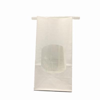 China Recyclable Flat Bottom Brown Kraft Paper Window Seal Kraft Recyclable Bag With Clear Window for sale