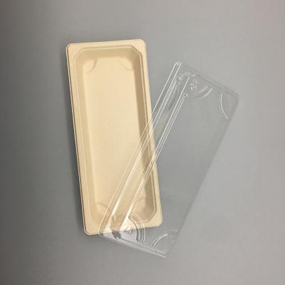 China Factory Wholesale Compostable Eco Friendly Paper Biodegradable Sushi Box Takeout Container for sale