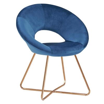 China Can Be Customized Hotel Fabric Velvet Metal Legs Living Room Porcelain Dining Chairs For Home for sale