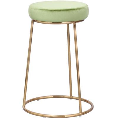 China Can Be Customized Modern Velvet Seat Metal Legs Bar Chair Stool From Factory Wholesale Price for sale