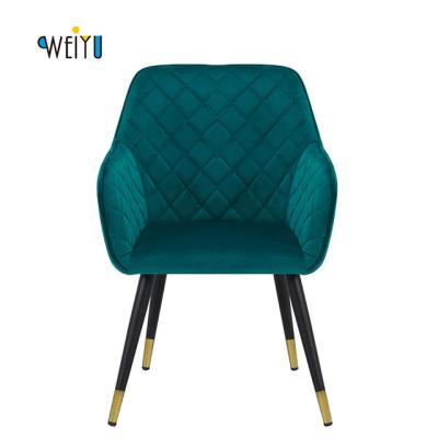 China Can Be Comfortable Home Furniture Stitching Customized Diamond Cover Gold Legs Nordic Velvet Dining Chairs Modern Leather for sale