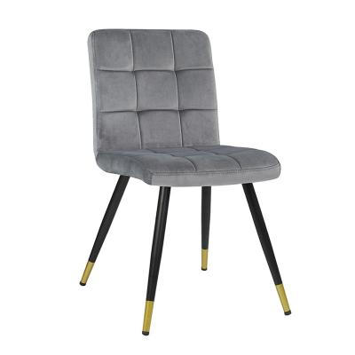 China Can Be Customized Seat Steel Legs Dining Chair Gold Legs Colorful Comfortable Fabric Modern Velvet Dining Chair Dining Room Furniture for sale