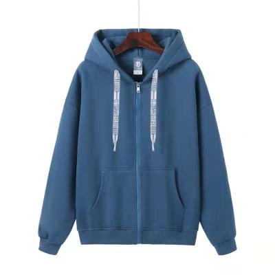 China Wholesale Anti-wrinkle men's plain 100% cotton full zipper up hoodie custom logo mows empty full zip hoodie for men for sale