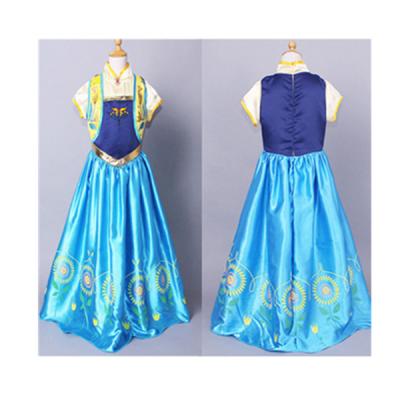 China Fancy kids dress CHEAP KIDS GIRLS ANNA DRESS UP PRINCESS DRESS COSPLAY for sale