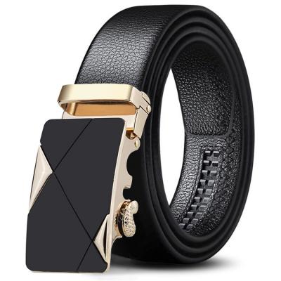 Китай ALLOY Custom Free Logo Mens Cowhide Leather Ratchet Mens Belt With Buckle Automatic Fashion Luxury Leather Belts For Men продается