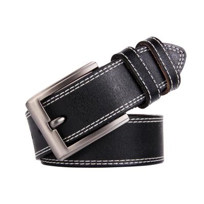 Китай ALLOY Custom Logo Men Genuine Cowhide Belt Leather Belts Pour Alloy Pin Buckle Fashion Belt For Men продается