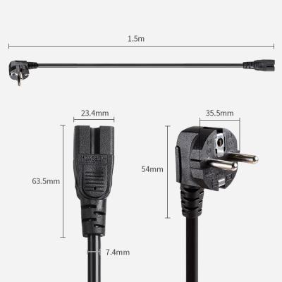 China Customized Home Appliance Factory Price Power Cord Chinese Eu Lead Power AC Power Cord Cable 1.5M Length for sale