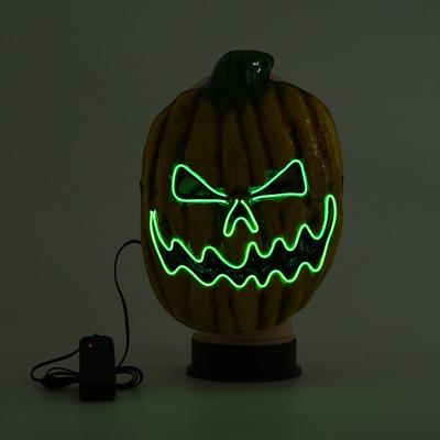 China Halloween Party Supplies 23.3*16.8*9CM New Hot Sale Pumpkin Face Glow LED Mask Scary Halloween Led Mask Party Supplies for sale