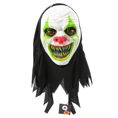 China Halloween Party Supplies Clown Mask Safe Devil Glowing Latex Creative Horror Performance Mask Costume Props Full Face Mask For Halloween for sale