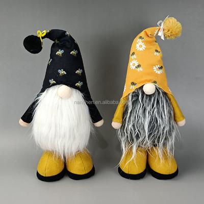 China Yellow and Black Scandinavian Tomte Nisse Honey Bee Swedish Gnome Plush Faceless Polyester Gnomes for sale