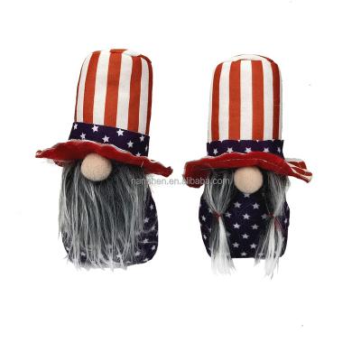 China 4th July Independence Day Mini Patriotic Gnomes Faceless Plush Doll Gnome Polyester Wholesale for sale