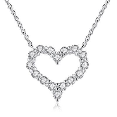 China CZ FASHION Women Necklace Jewelry Fashion Heart Shape Necklace S925 Silver for sale