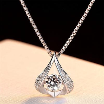 China FASHIONABLE Water Drop Crystal Choker Necklace For Women Heart Necklace For Valentine Day Gifts for sale