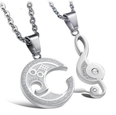 China FASHIONABLE Wonderful Jewelry Steel Rope Chain Necklace Handmade Silver Couples Necklace for sale