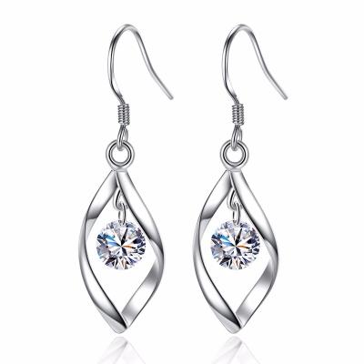 China CLASSIC Hot Selling Hot Selling Sterling New Style Ear Hook Fashion Zircon Earring Korea Silver Plated Jewelry for sale