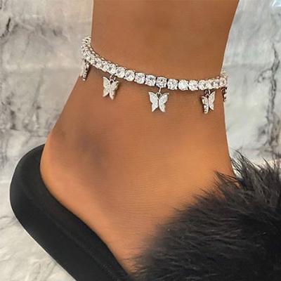 China Popular Fashion Foot Chain Jewelry Women Butterfly Charm Anklet Bracelet Anklets for sale