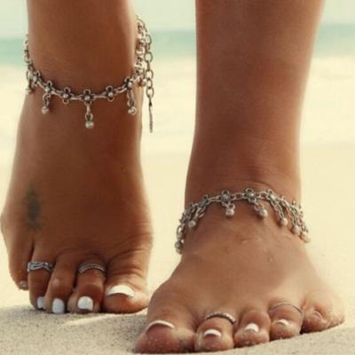 China Wholesale Fashion Trendy Cuban Anklet Ankle Chain Popular Summer Beach Bracelet for sale