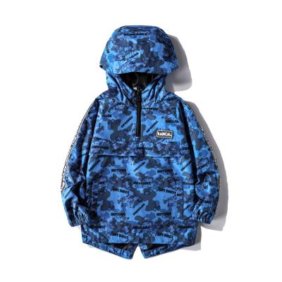 China 100% Polyester Breathable Spring Logo Printing New Fashion Outdoor Windproof Jackets Children Knitted Boys Jackets for sale