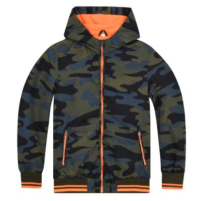 China Viable Children's Hooded Waterproof Jacket Camouflage Pattern Jacket Windproof Spring Autumn Coat for sale