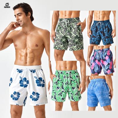 China Summer Breathable Swimming Shorts Custom Logo Plus Size High Quality Mens Graphics Swim Trunks Polyester Beach Breathable Quick Dry Shorts for sale