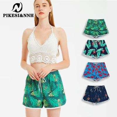 China 2021 Summer New Fashion Drawstring Shorts Swim Trunks Breathable Swimming Women Beach Shorts for sale