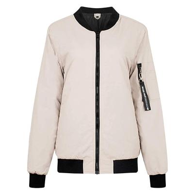 China Logo Printing Bomber Jacket Breathable Windproof Women Waterproof Light Weight Zip Up Anorak Flight Jackets for sale