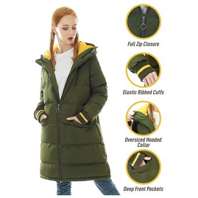 China OEM Women Stripper Jacket Fashion Casual Long Coat Windproof Warm Lightweight Waterproof Jacket Custom Made Winter Raincoat Plus Size Down Coat for sale