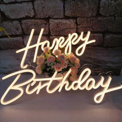 China Easy Installation Drop Shipping No Good Moq Vibraphone Happy Birthday Neon Sign Lighting Wall Neon Sign for sale