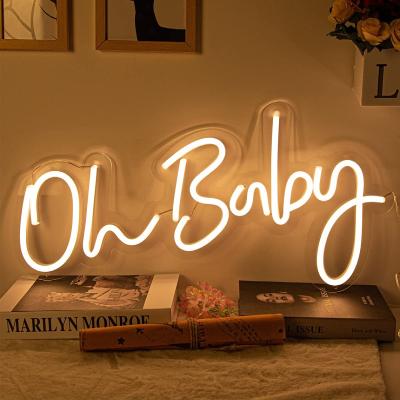 China Stores Customs Lead The Neon Sign 55cm Baby Oh No MOQ Free Design Neon Signs Lighting LED Neon Sign Letters For Holiday Event Party for sale