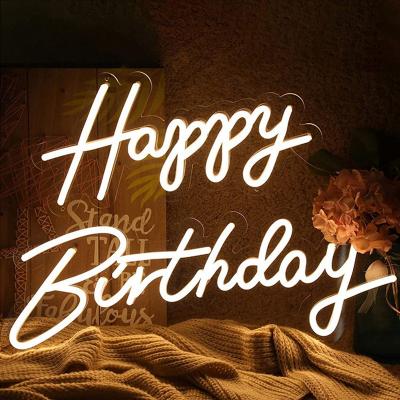 China Happy Birthday Easy Sign Neon Sign Customization Support Direct Selling Manufacturer Installation Custom Neon Sign for sale