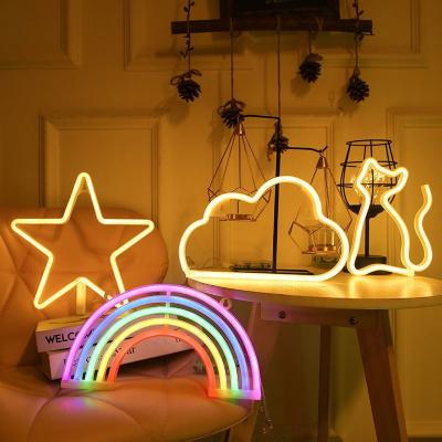 China Wholesale Neon Led Night Lights Easy Installation Neon Signs Night Lamp For Kids Room Wall Children Bedroom Party Wedding Decoration Neon Lamp for sale