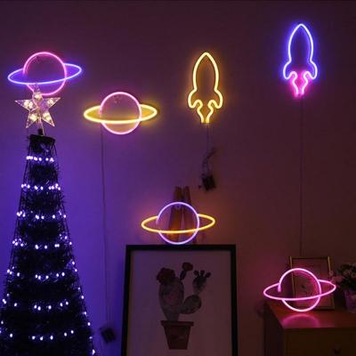 China Free Design Easy Installation Custom Moon And Star Neon Signs Led Neon Sign Home Advertising For Kids And Bedroom for sale