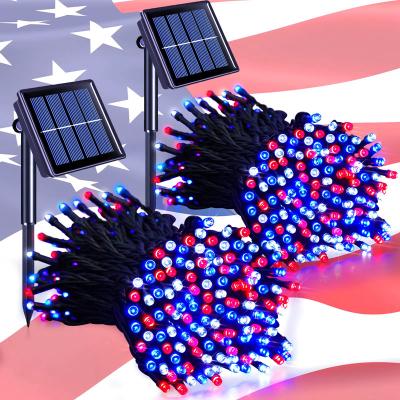 China Wedding OEM 100 200 500 LED Solar Christmas Lights Twinkle Outdoor IP44 Waterproof Blue Fairy String Lights Luces Ee Navid Red White for sale