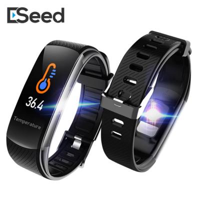 China C6T Touch Screen Body Temperature Smart Wristband Watches Wristband Sleep Monitor Fitness Health Smartband Waterproof Tracker for sale