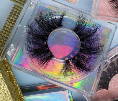 China Long 3d mink eyelashes sellers natural real eye lashesh set full strip lashes 5d 25mm mink lashes seller fluffy cruelty free vegan eyelashes for sale